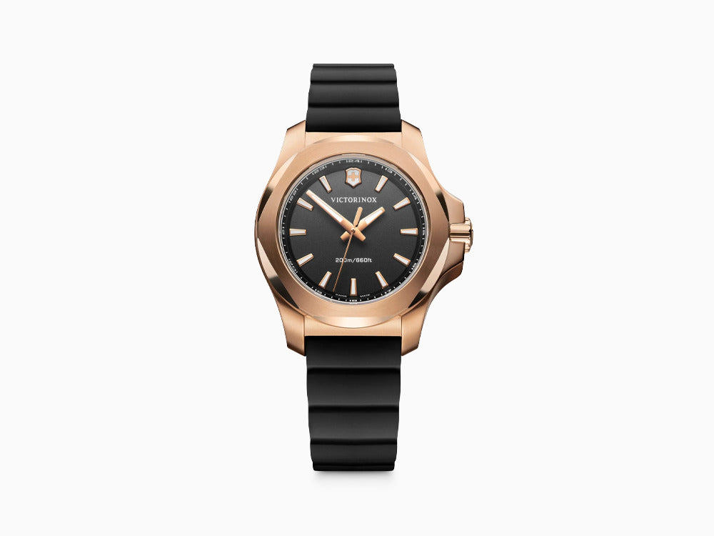 Victorinox I.N.O.X. V Ladies Quartz Watch, Black, 37 mm, Rubber strap, V241808