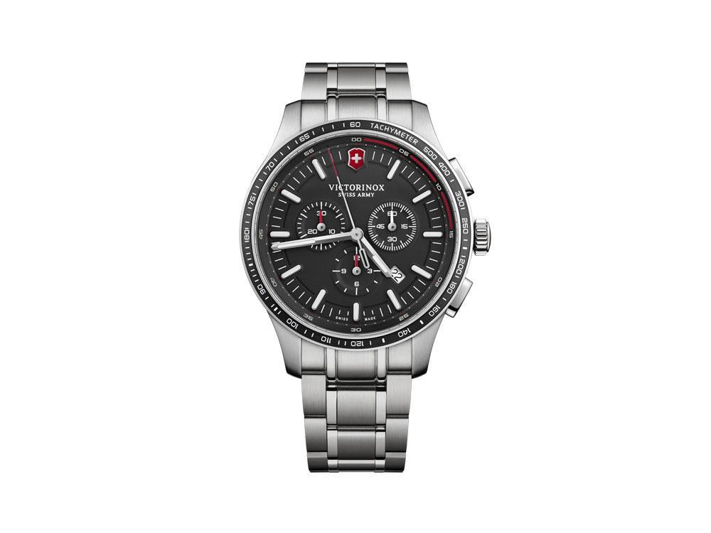 Victorinox Alliance Sport Chronograph Quartz Watch, Steel, Black