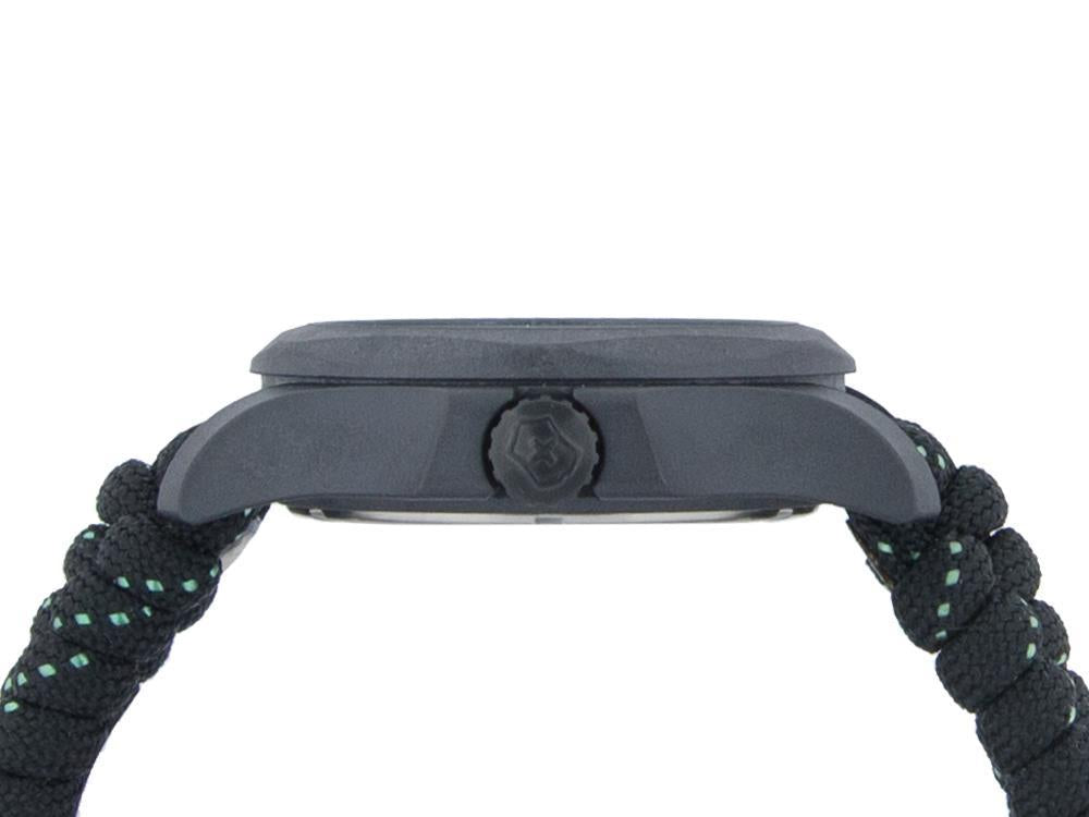 Victorinox I.N.O.X. Carbon Quartz Watch, Black, 43 mm, Paracord, V241859