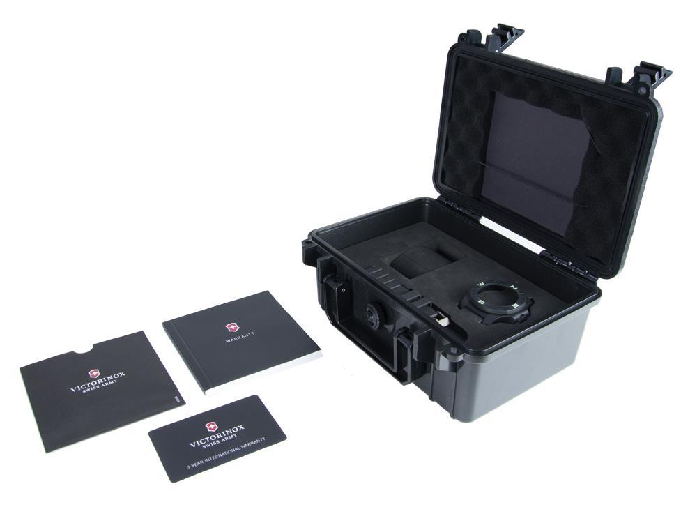 Victorinox I.N.O.X. Carbon Quartz Watch, Black, 43 mm, Paracord, V241859