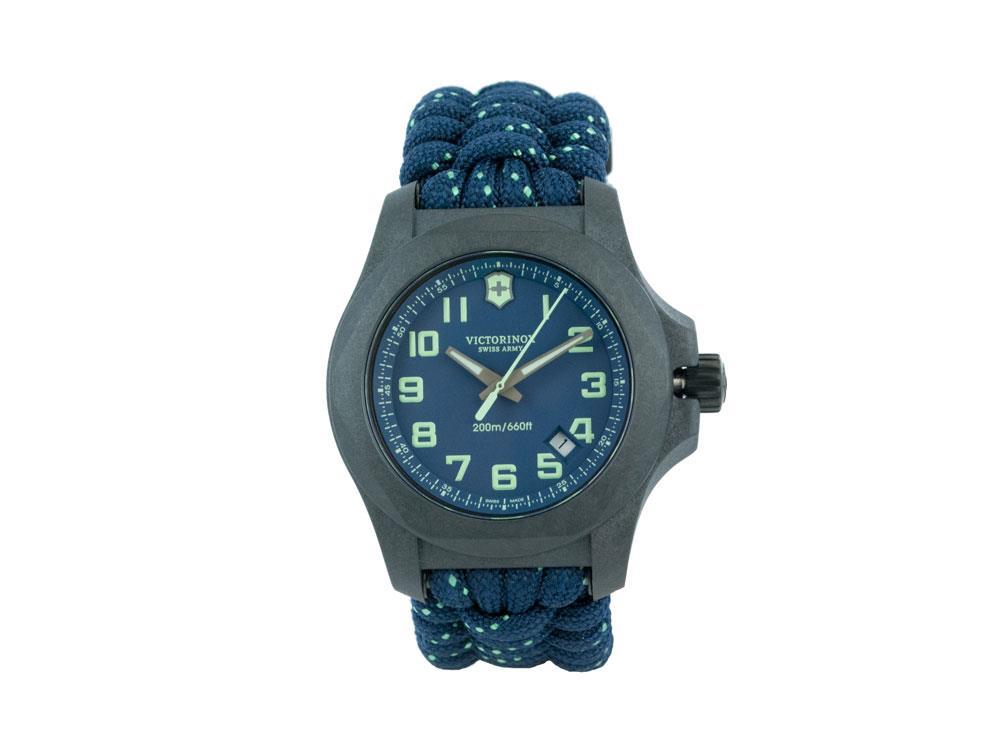 Victorinox I.N.O.X. Carbon Quartz Watch, Blue, 43 mm, Paracord, V241860