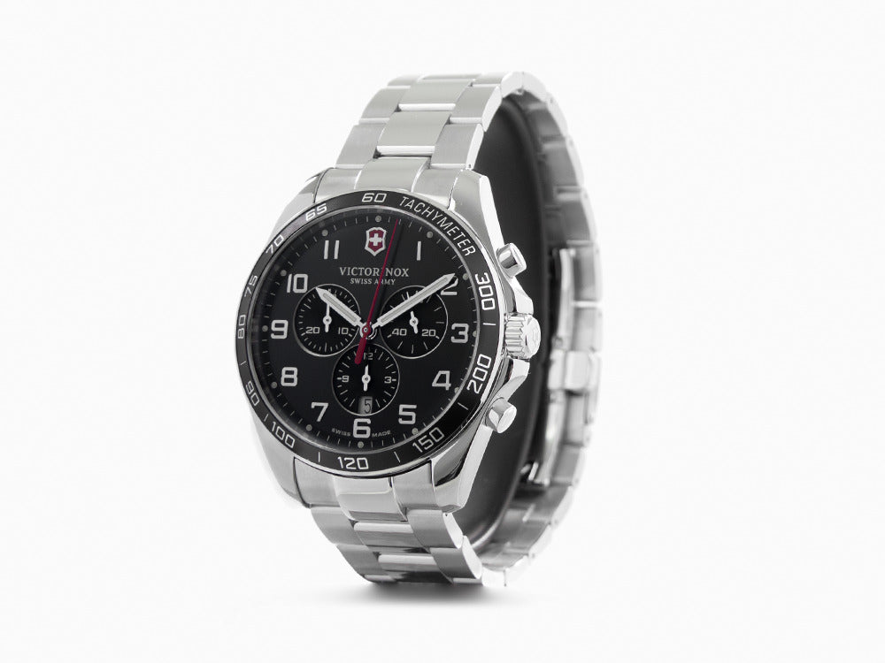 Victorinox FieldForce Sport Chrono – Orologio Uomo Al Quarzo, Cassa 42mm, Impermeabile 100m, Cinturino In Gomma Nera