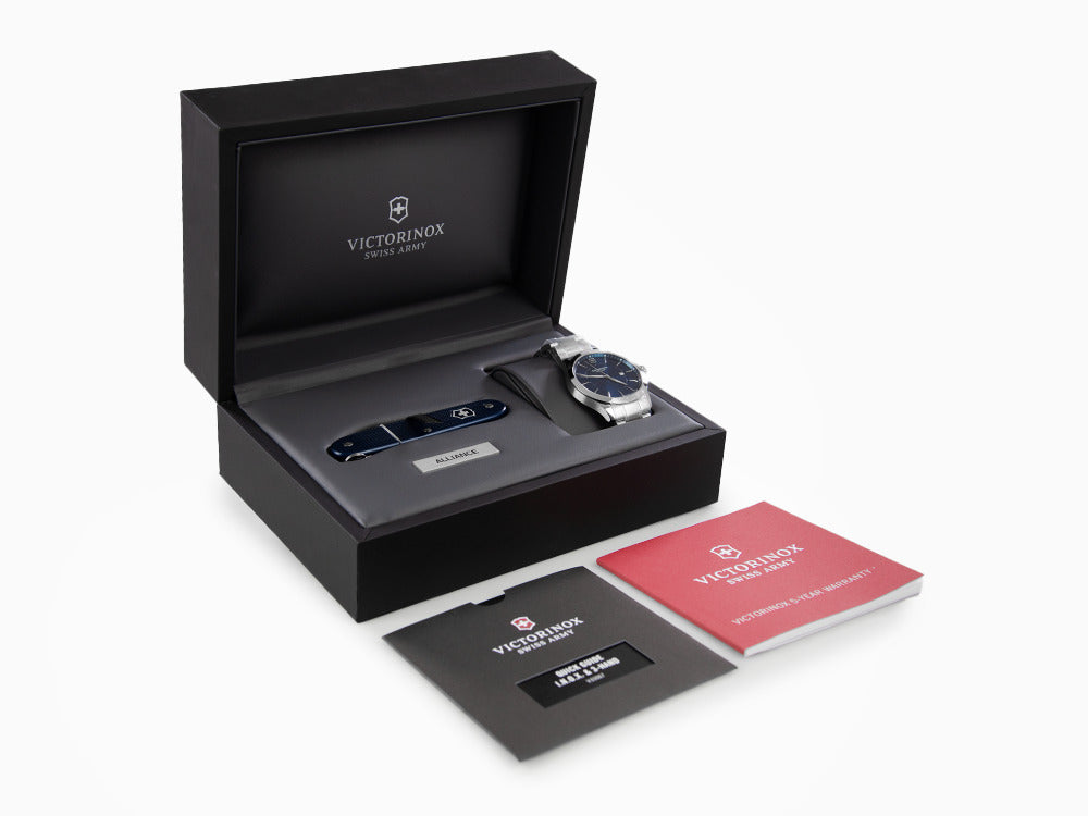 Victorinox Alliance Gent Quartz Watch, Stainless Steel, Blue, 40 mm, V241910.1