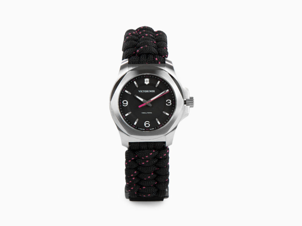 Victorinox I.N.O.X. Ladies Quartz Watch, Black, 37mm, Paracord, V241918