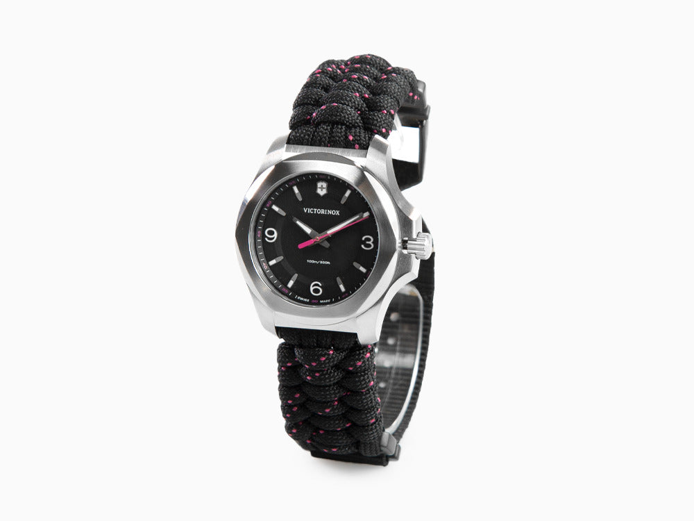 Victorinox I.N.O.X. Ladies Quartz Watch, Black, 37mm, Paracord, V241918