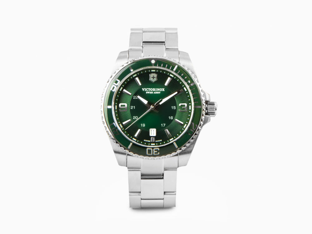Victorinox Maverick Quartz Watch, Green, 43 mm, Steel bracelet, V241934