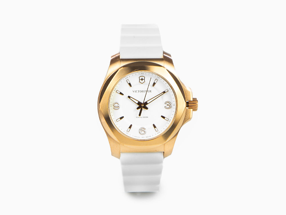 Victorinox I.N.O.X. Ladies Quartz Watch, White, 37mm, Rubber strap, V241954