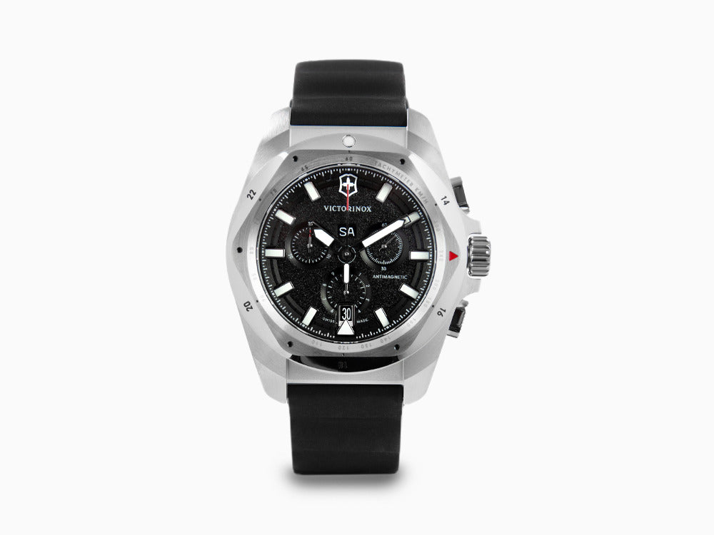 Victorinox I.N.O.X. Chrono Quartz Watch, Black, 43 mm, V241983