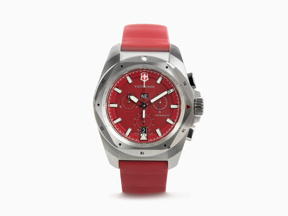 Victorinox I.N.O.X. Chrono Quartz Watch, Red, 43 mm, V241986