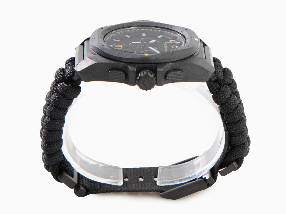 Victorinox I.N.O.X. ChronoQuartz Watch, Carbon, Black, 43 mm, V241989.1