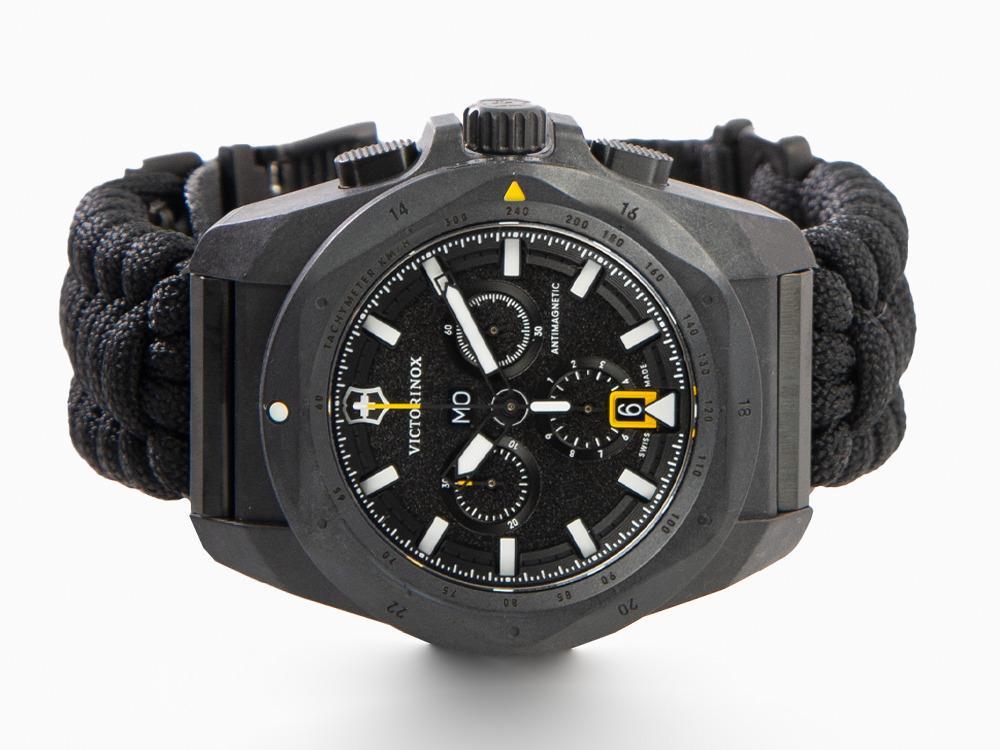 Victorinox I.N.O.X. ChronoQuartz Watch, Carbon, Black, 43 mm, V241989.1