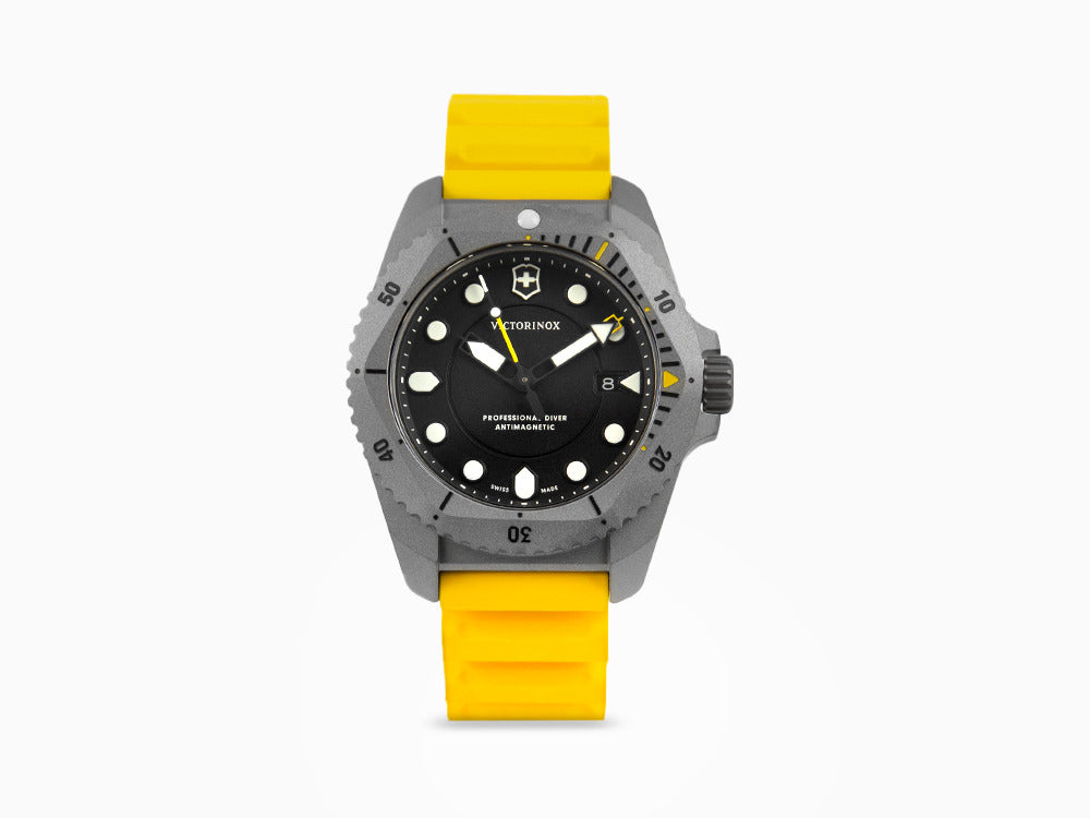 Victorinox Dive Pro Quartz Watch, Titanium, Black, 43 mm, V241992