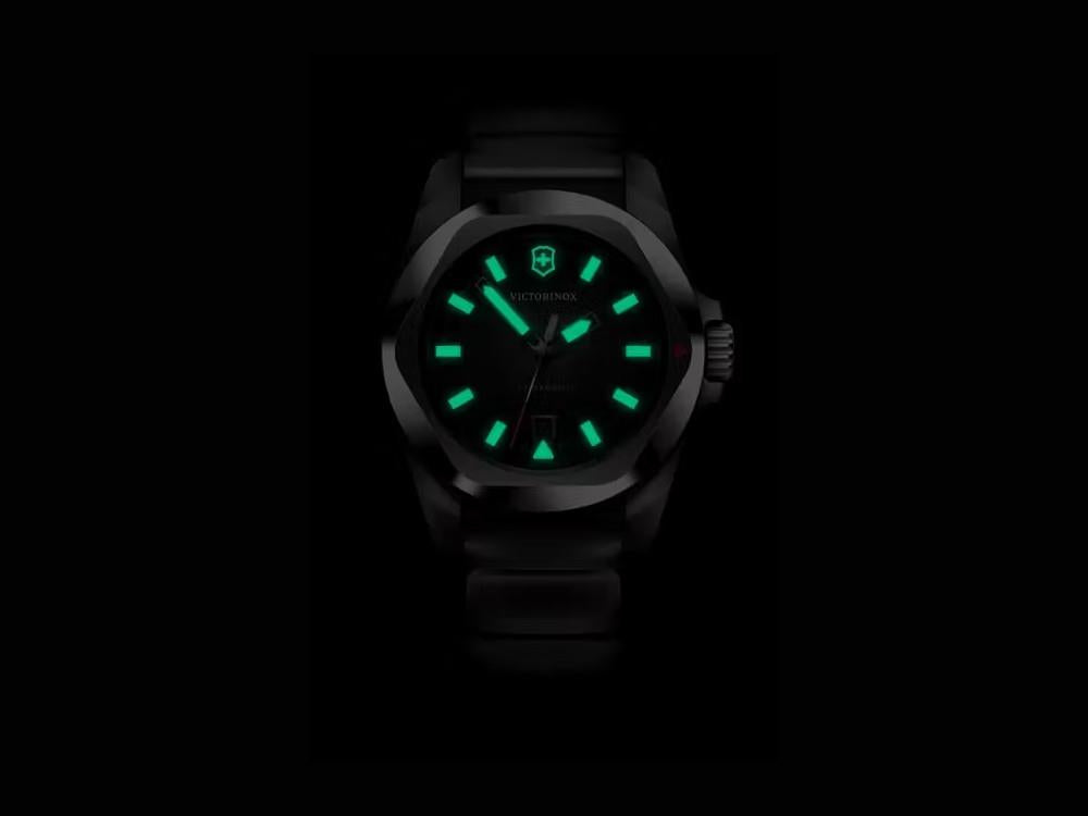 Victorinox I.N.O.X. Quartz Watch, Stainless Steel 316L, Black, 41 mm, V242028