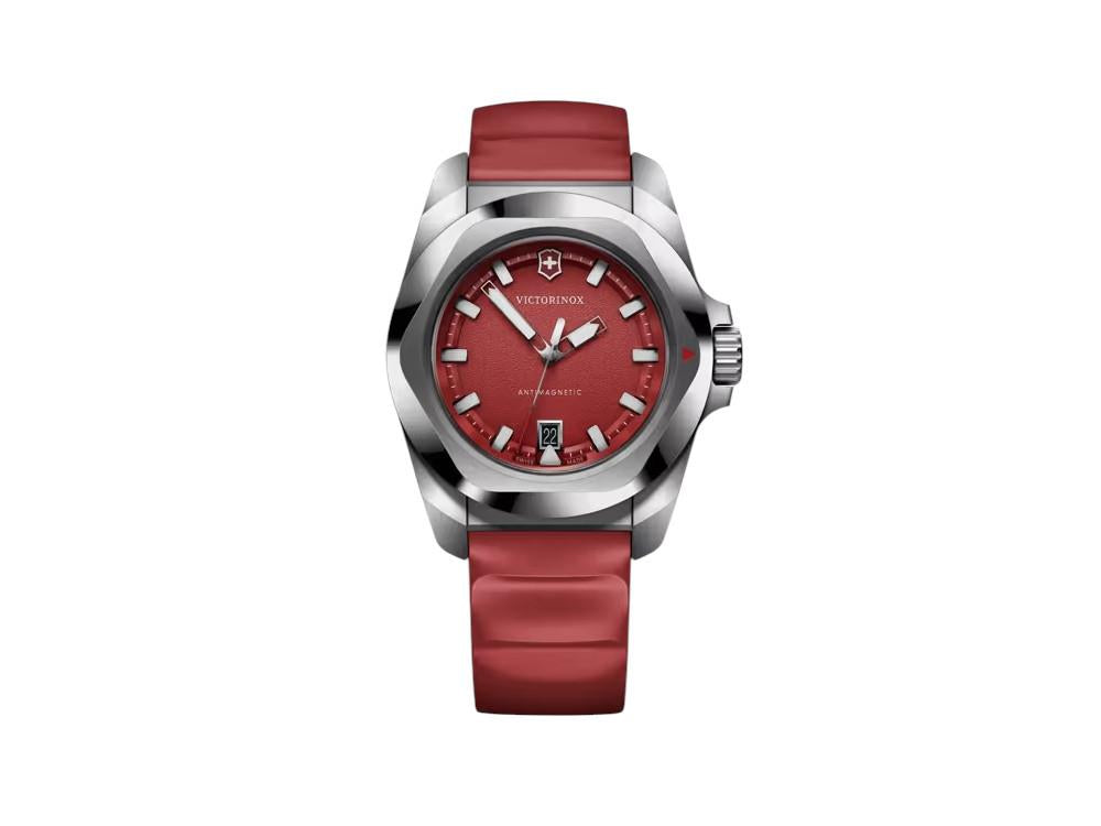 Victorinox I.N.O.X. Quartz Watch, Stainless Steel 316L, Red, 41 mm, V242029