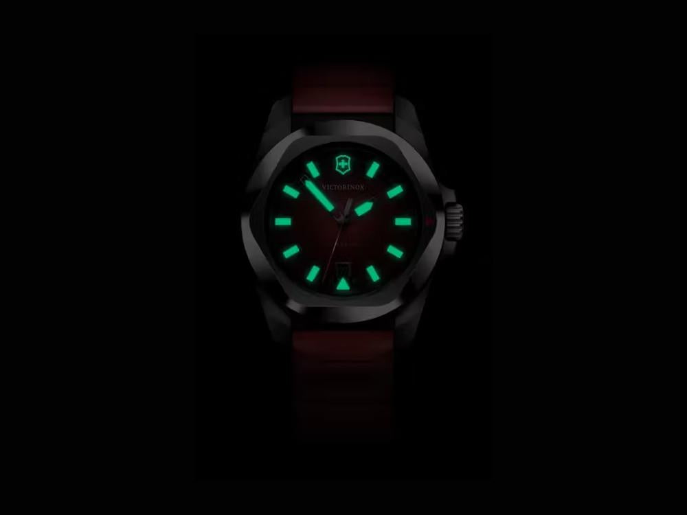 Victorinox I.N.O.X. Quartz Watch, Stainless Steel 316L, Red, 41 mm, V242029