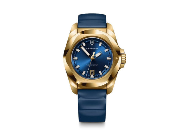 Victorinox I.N.O.X. Quartz Watch, PVD Gold, Blue, 41 mm, V242090