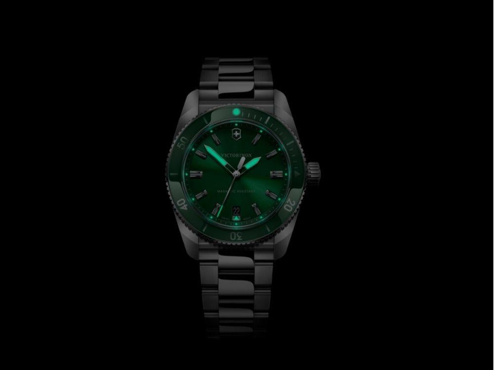 Victorinox Maverick Quartz Watch, Stainless Steel 316L, Green, 39 mm, V242096