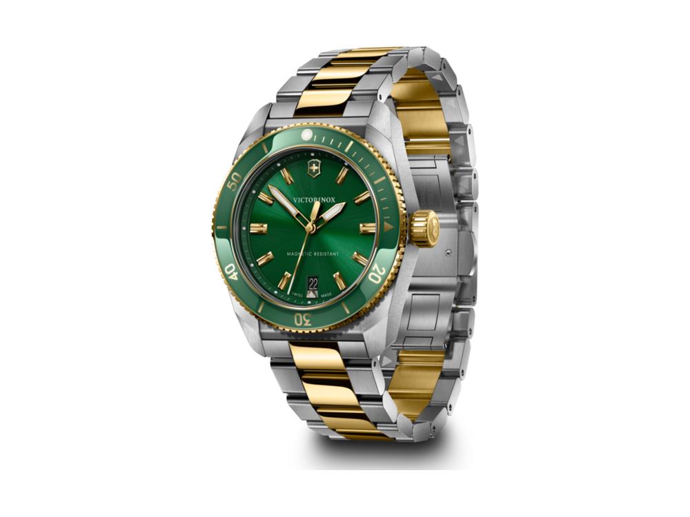 Victorinox Maverick Quartz Watch, Stainless Steel 316L, Green, 39 mm, V242101