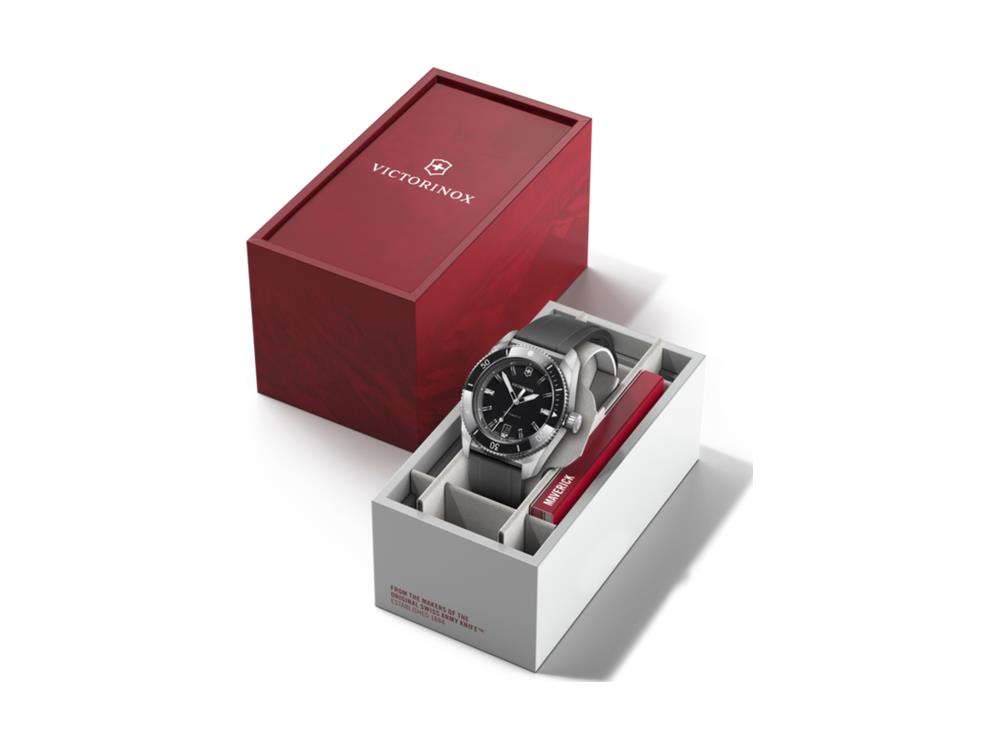 Victorinox Maverick Automatic Watch, Stainless Steel 316L, Black, 39 mm, V242104
