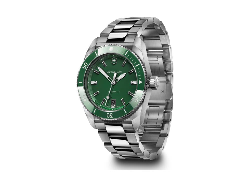 Victorinox Maverick Automatic Watch, Stainless Steel 316L, Green,  V242107