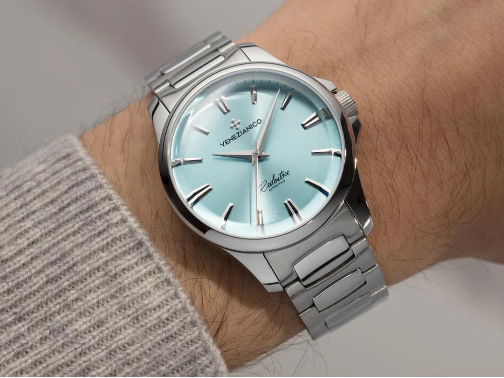 Venezianico Redentore Automatic Watch, 36 mm, Light Blue, 1121502C