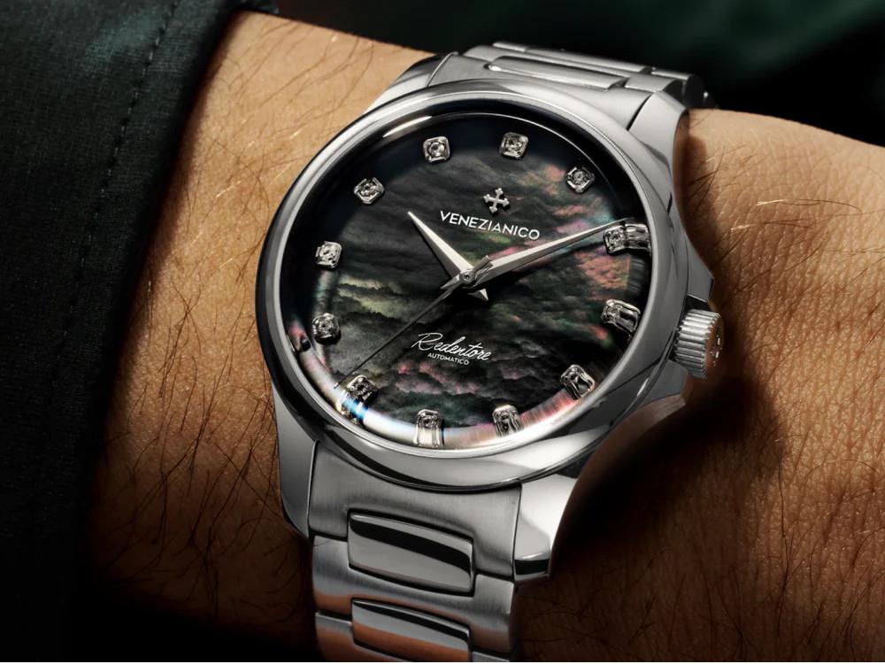 Venezianico Redentore Automatic Watch, 36 mm, Black, 1121521C