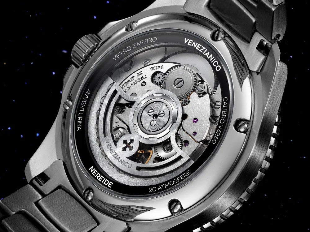 Venezianico Nereide Avventurina Nera Automatic Watch, 39 mm, Black, 3121550C