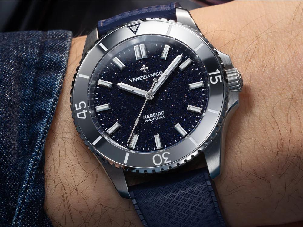 Venezianico Nereide Avventurina Automatic Watch 39 mm, Blue, 3121551