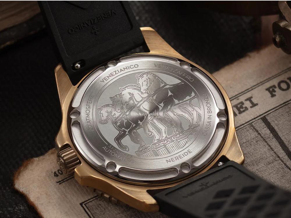 Venezianico Nereide Bronzo Automatic Watch 39 mm, Black, 3121555