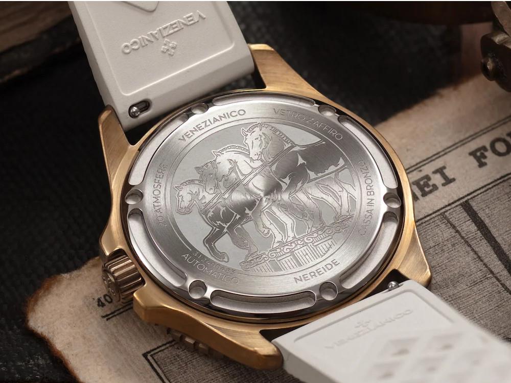 Venezianico Nereide Bronzo Automatic Watch 39 mm, White, 3121556