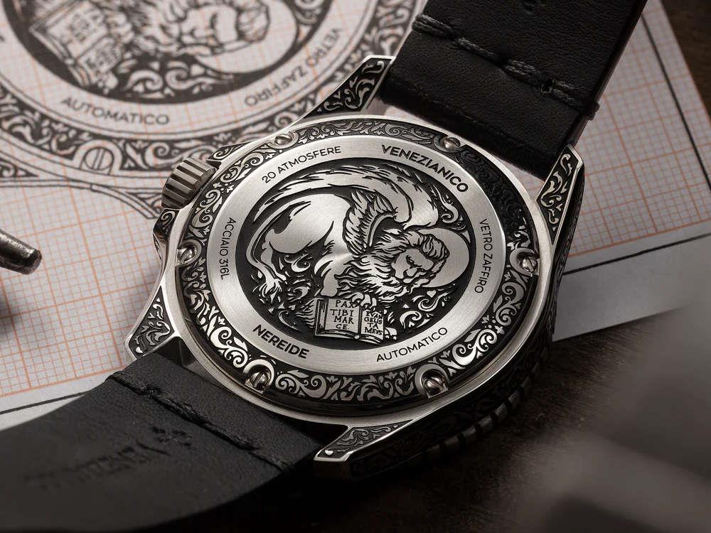Venezianico Nereide Acquaforte Automatic Watch, 42 mm, Black, 3921520
