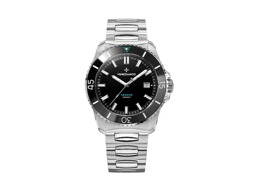 Venezianico Nereide Ceramica Automatic Watch, 42 mm, Black, 4521530C