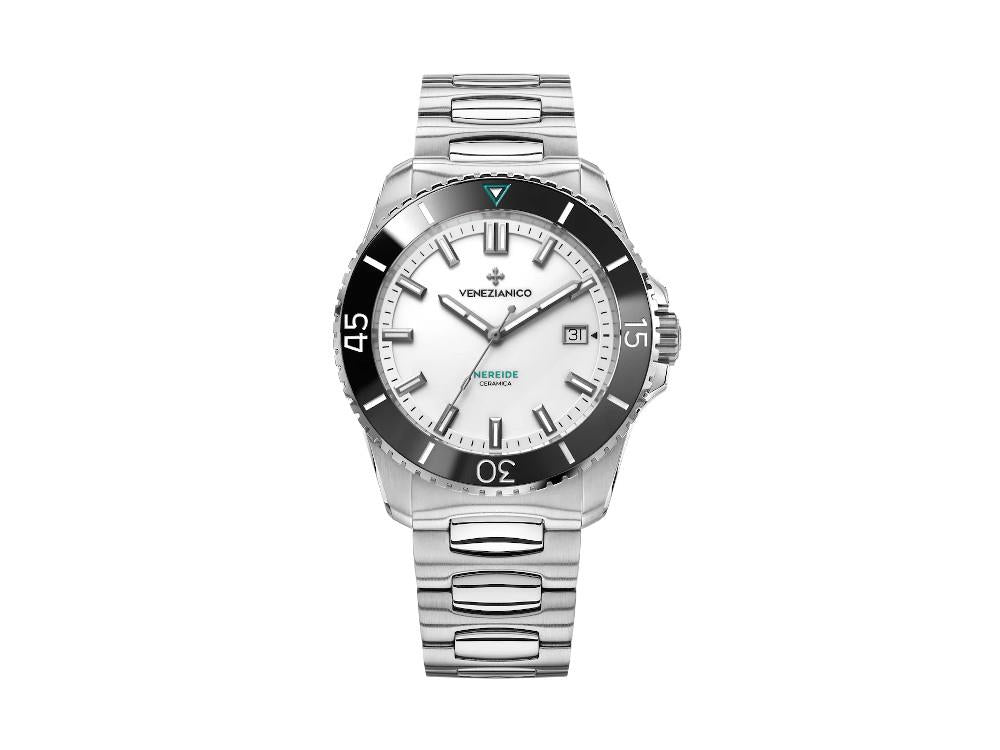 Venezianico Nereide Ceramica Automatic Watch, 42 mm, White, 4521531C