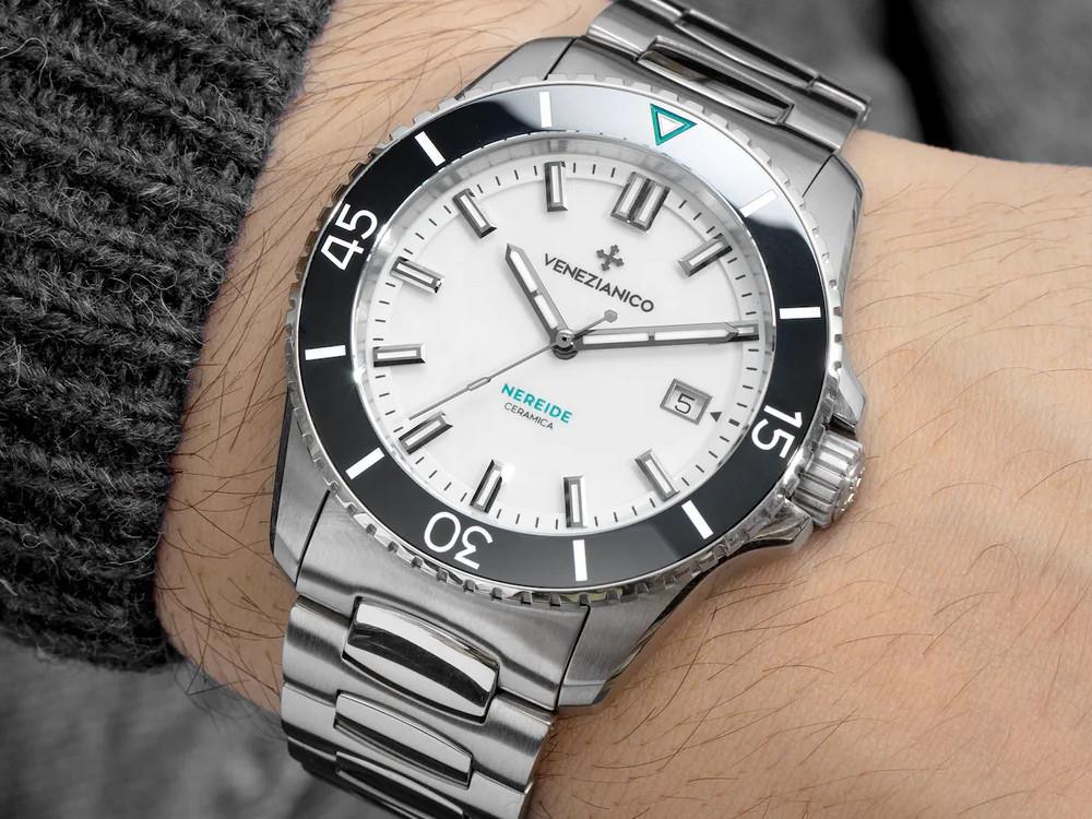 Venezianico Nereide Ceramica Automatic Watch, 42 mm, White, 4521531C