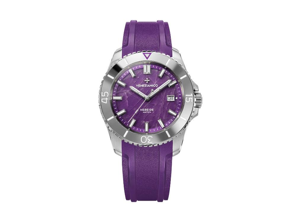 Venezianico Nereide Ametista Automatic Watch, 42 mm, Violet, 4521545