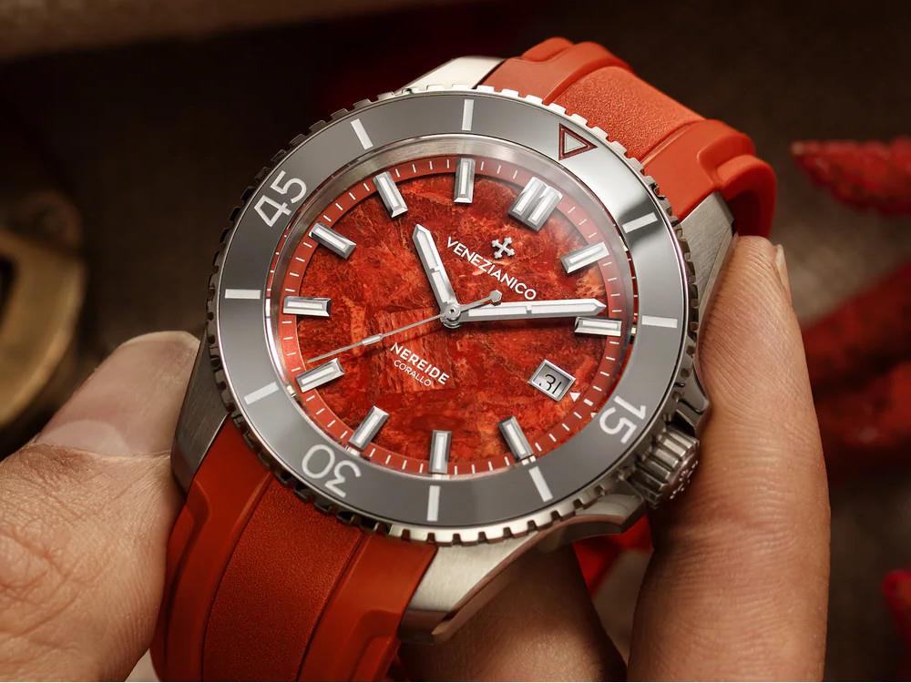 Venezianico Nereide Corallo Automatic Watch, 42 mm, Red, 4521546