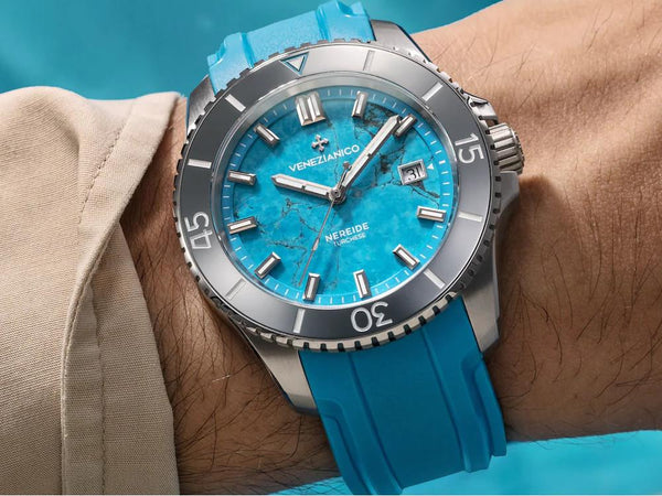 Venezianico Nereide Turchese Automatic Watch, 42 mm, Turquoise