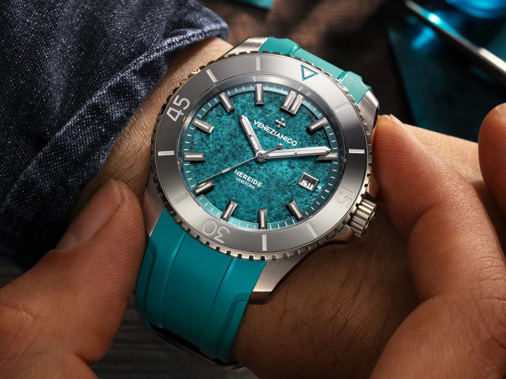 Venezianico Nereide Verdigris Automatic Watch, 42 mm, Turquoise, 4521549