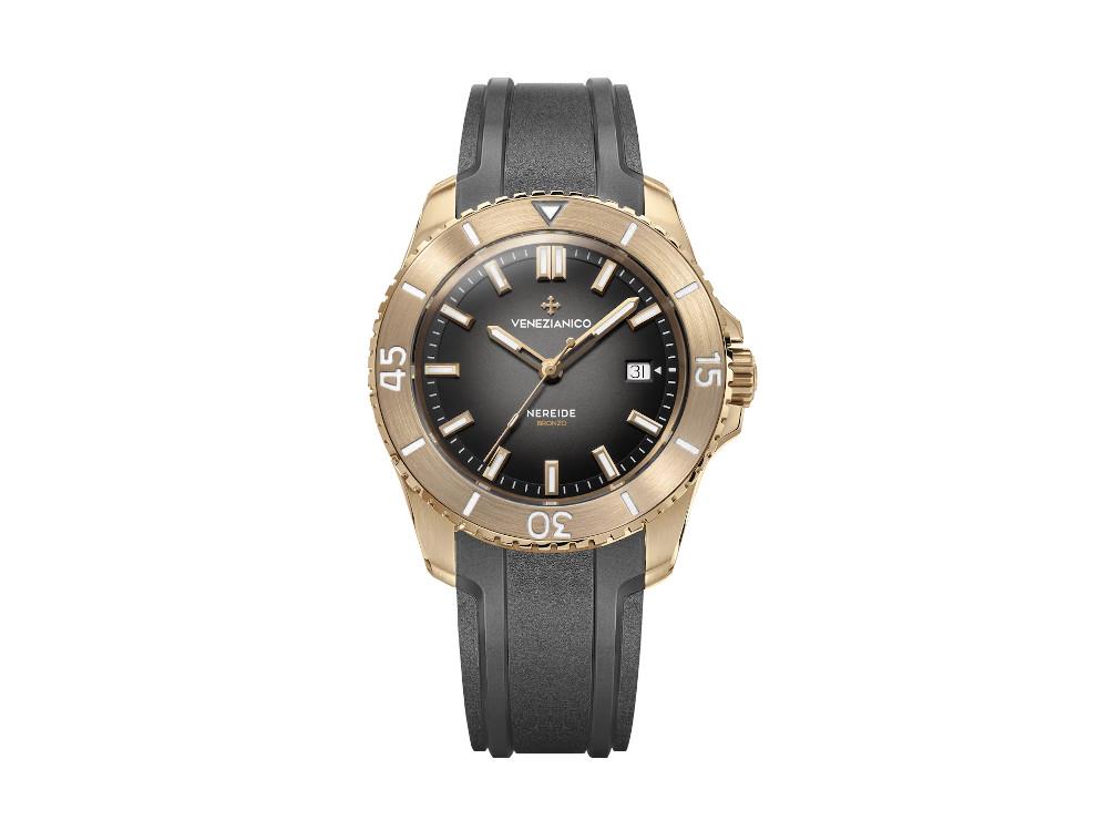 Venezianico Nereide Bronzo Automatic Watch, 42 mm, Black, 4521555