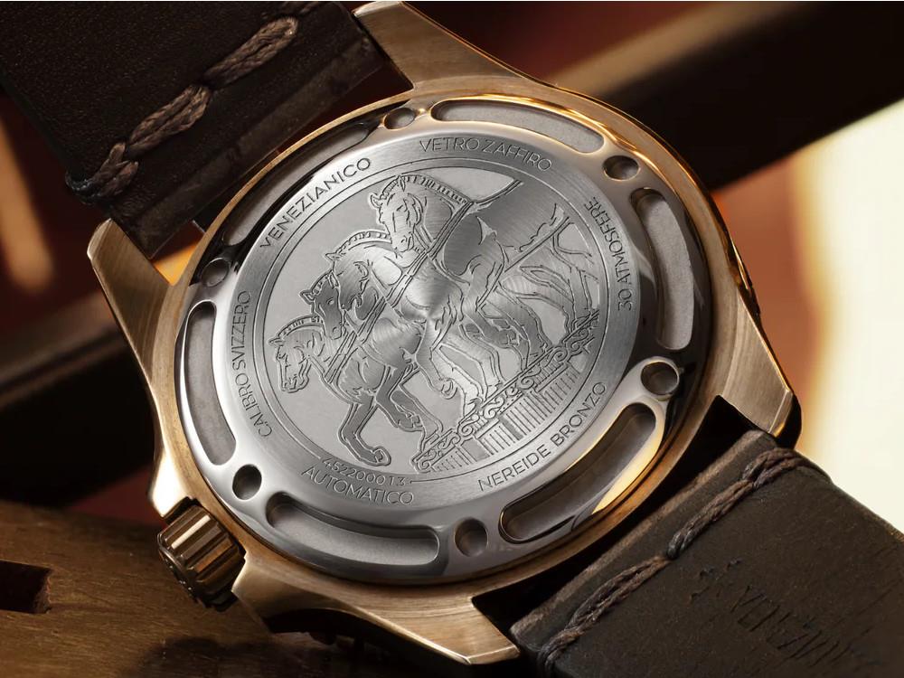 Venezianico Nereide Bronzo Automatic Watch, 42 mm, Black, 4521555