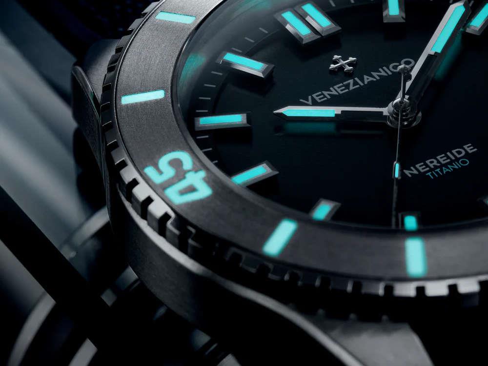Venezianico Nereide Titanio Automatic Watch, 42 mm, Blue, 4521558