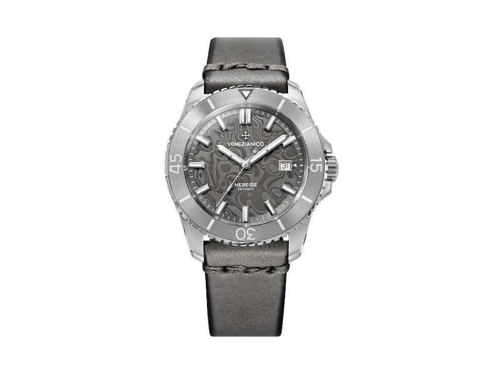 Venezianico Nereide Damasco Automatic Watch, 42 mm, Grey, 4521565