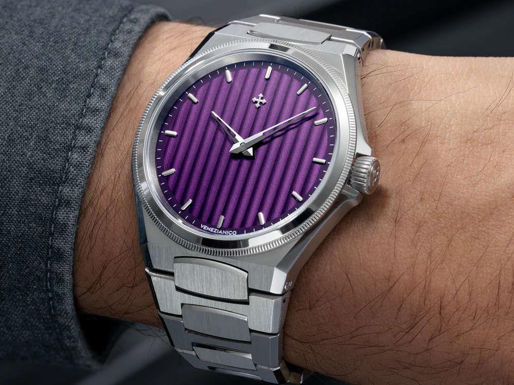 Venezianico Arsenale Automatic Watch, 40 mm, Violet, 6221501C