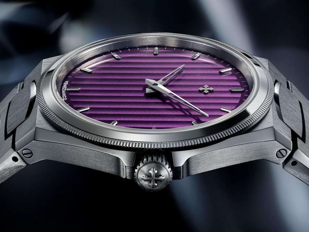Venezianico Arsenale Automatic Watch, 40 mm, Violet, 6221501C