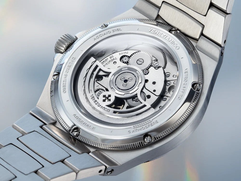 Venezianico Arsenale Platino Automatic Watch, 40 mm, Silver, 6221590C