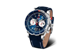Vostok Europe Anchar Quartz Watch, Blue, 48.7 mm, Tritium, Chrono