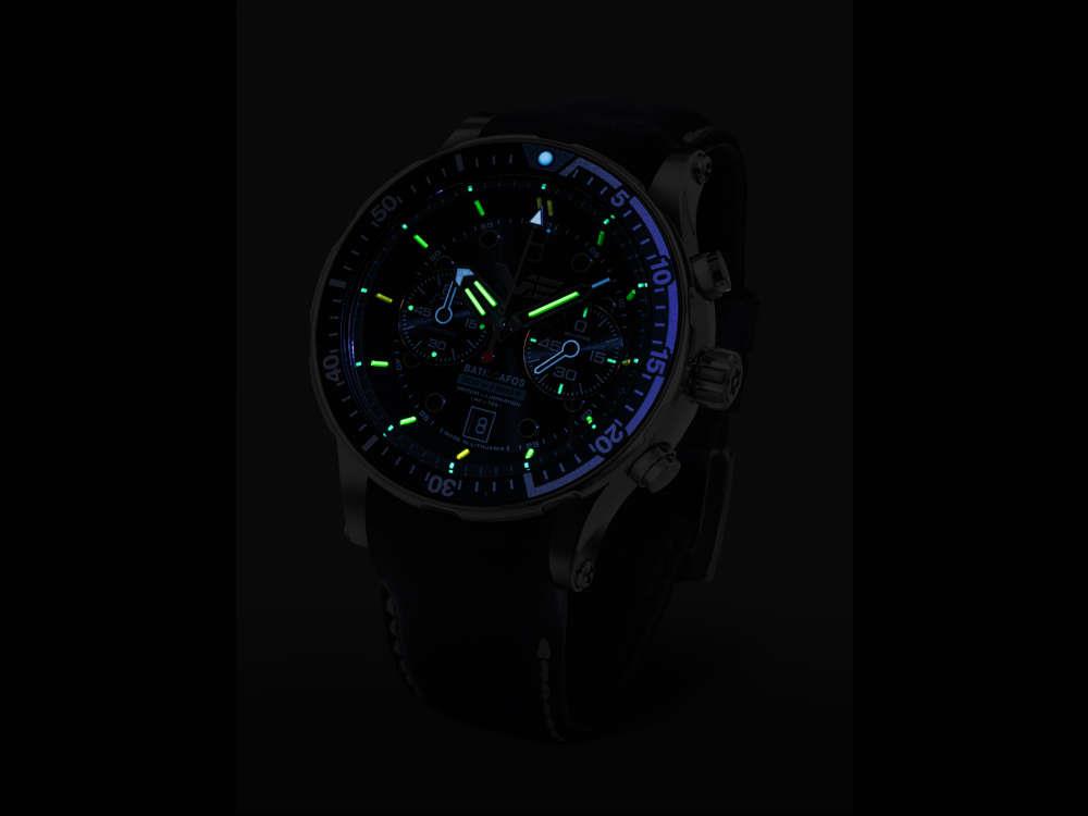 Vostok Europe Batiscafos Quartz Watch, Blue, 49.7 mm, 6S21-511A772-L-BL