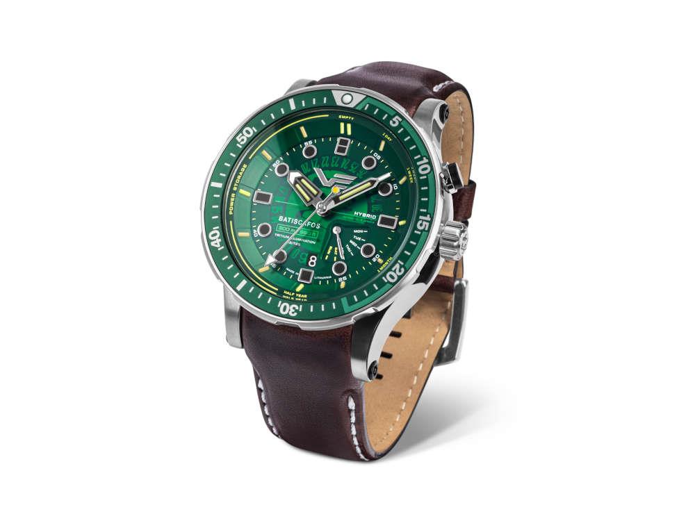 Vostok Europe Batiscafos Quartz Watch, Green, 49.7 mm, PX84-511A770-L-BR