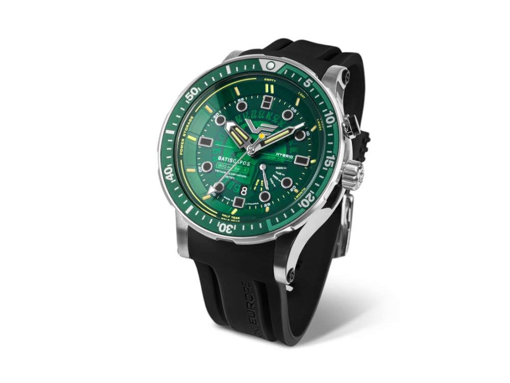 Vostok Europe Batiscafos Quartz Watch, Green, 49.7 mm, PX84-511A770-L-BR
