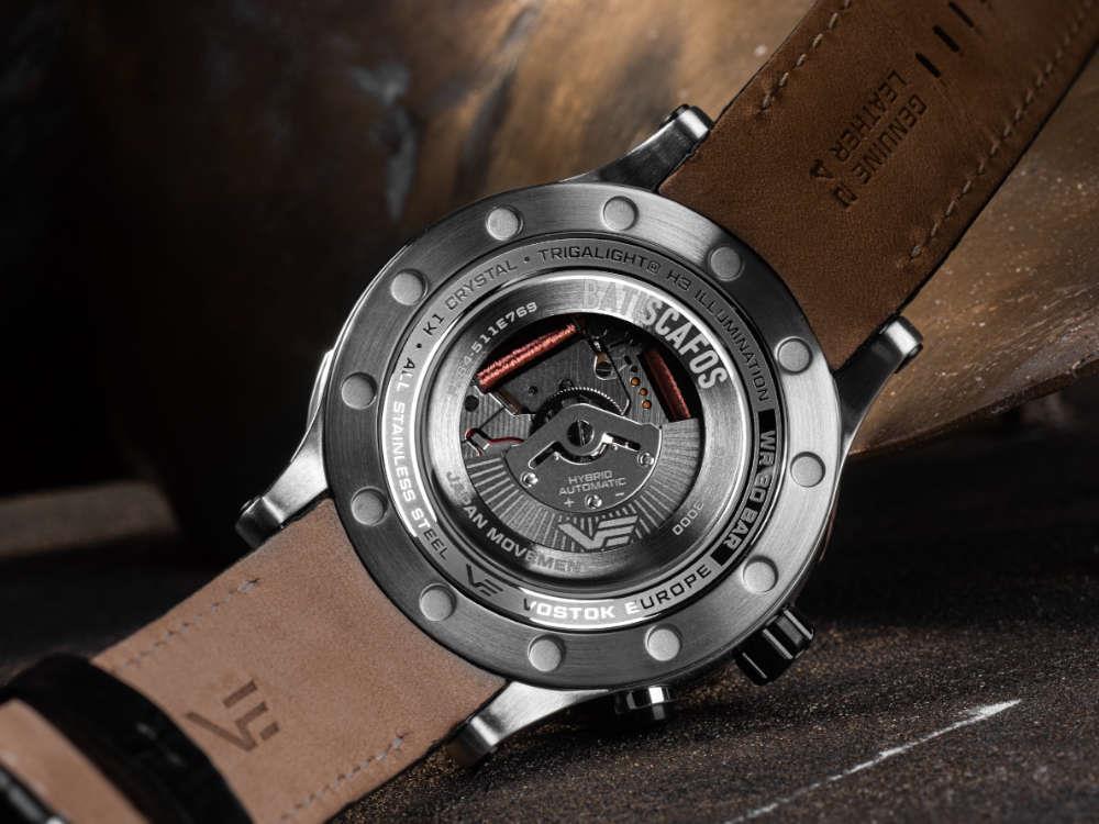 Vostok Europe Batiscafos Quartz Watch, Black, 49.7 mm, PX84-511E769-L-BK